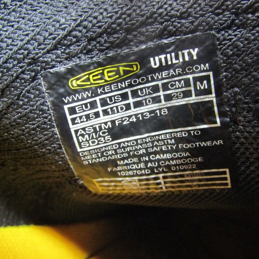 KEEN Utility Vista Energy ESD Carbon Toe Slip-On Work Shoes Men's US 11D Brown